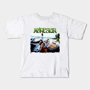 maneskin with retro car Kids T-Shirt